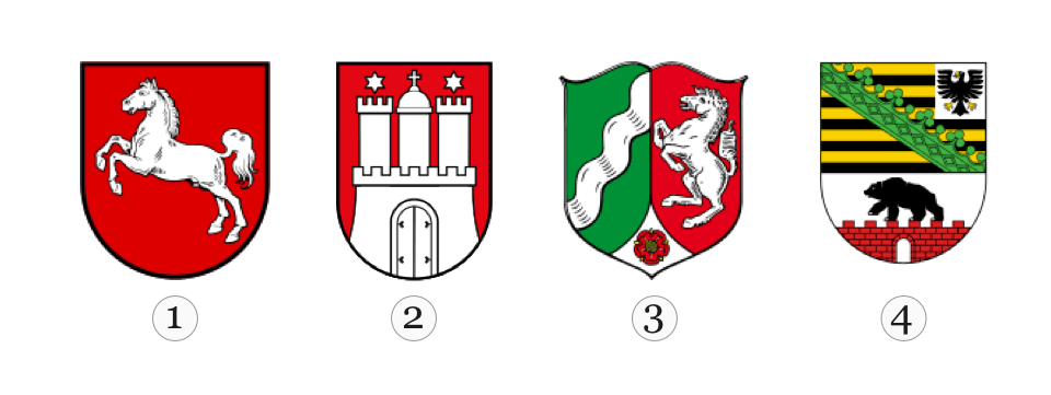 Welches Wappen gehört zur Freien und Hansestadt Hamburg?